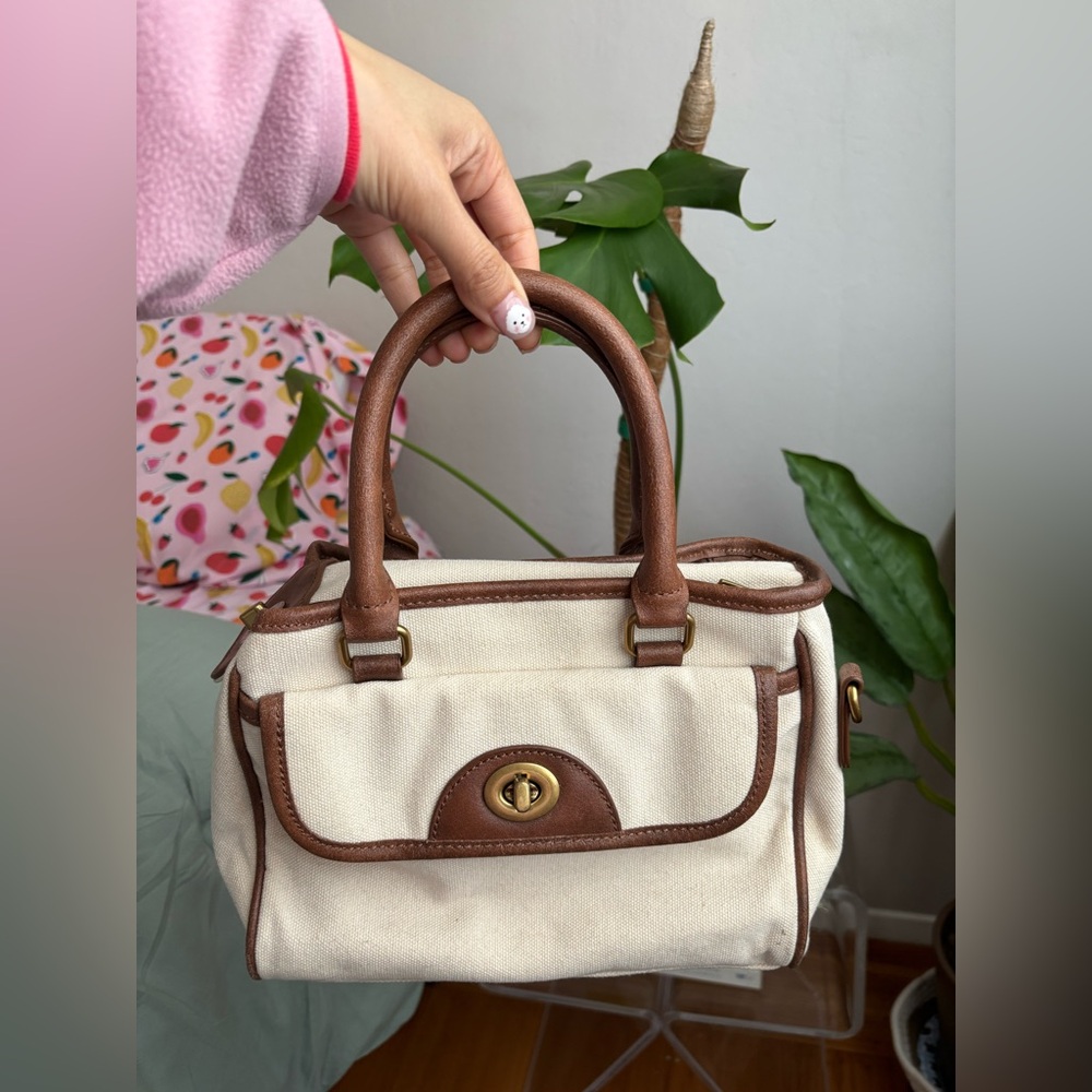 Brandy Melville purse with gold hardware buckles